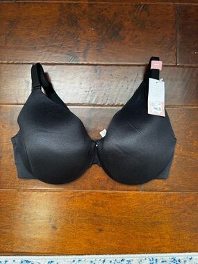 Cacique Back Smoother Full Coverage Bra Black Lightly Lined T-Shirt Bra 38DD